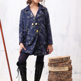 Navy Glam Coat Dress