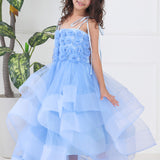 Frozen Flora Ruffled Gown