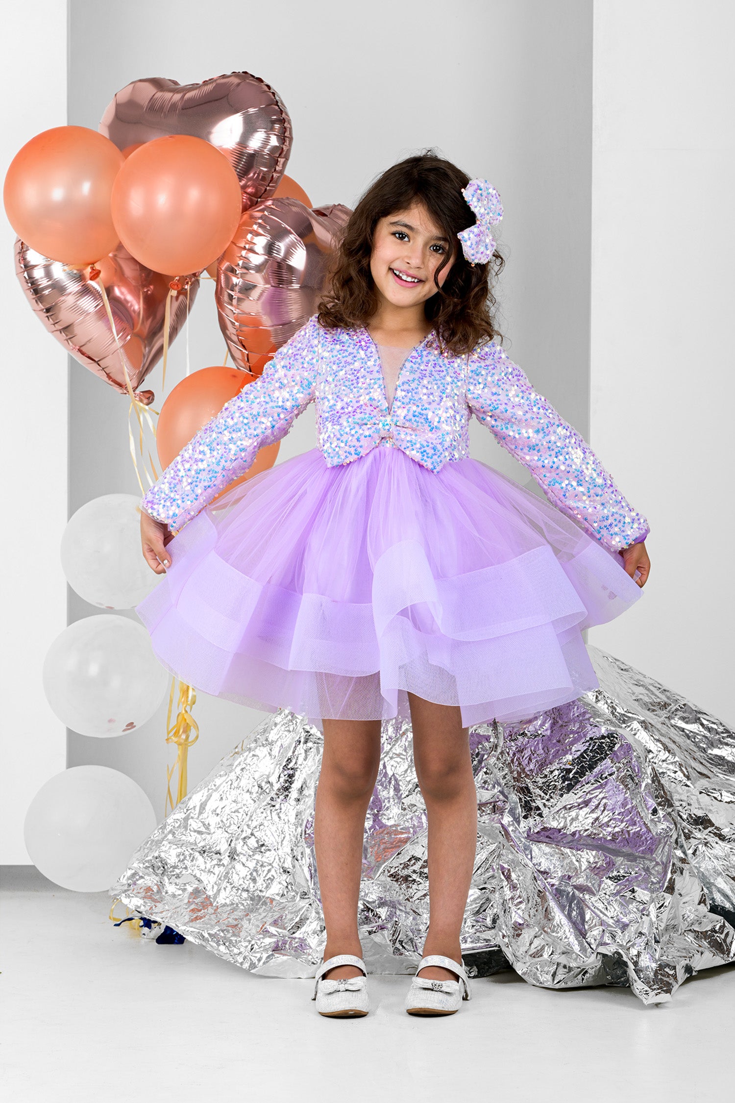 Rapunzel Dream Elegance Frock-Birthday Dress for Girls Lavender
