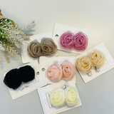 Rosebud Organza Clip Set
