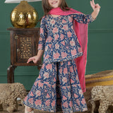 Neel Gulaabi Sharara Set