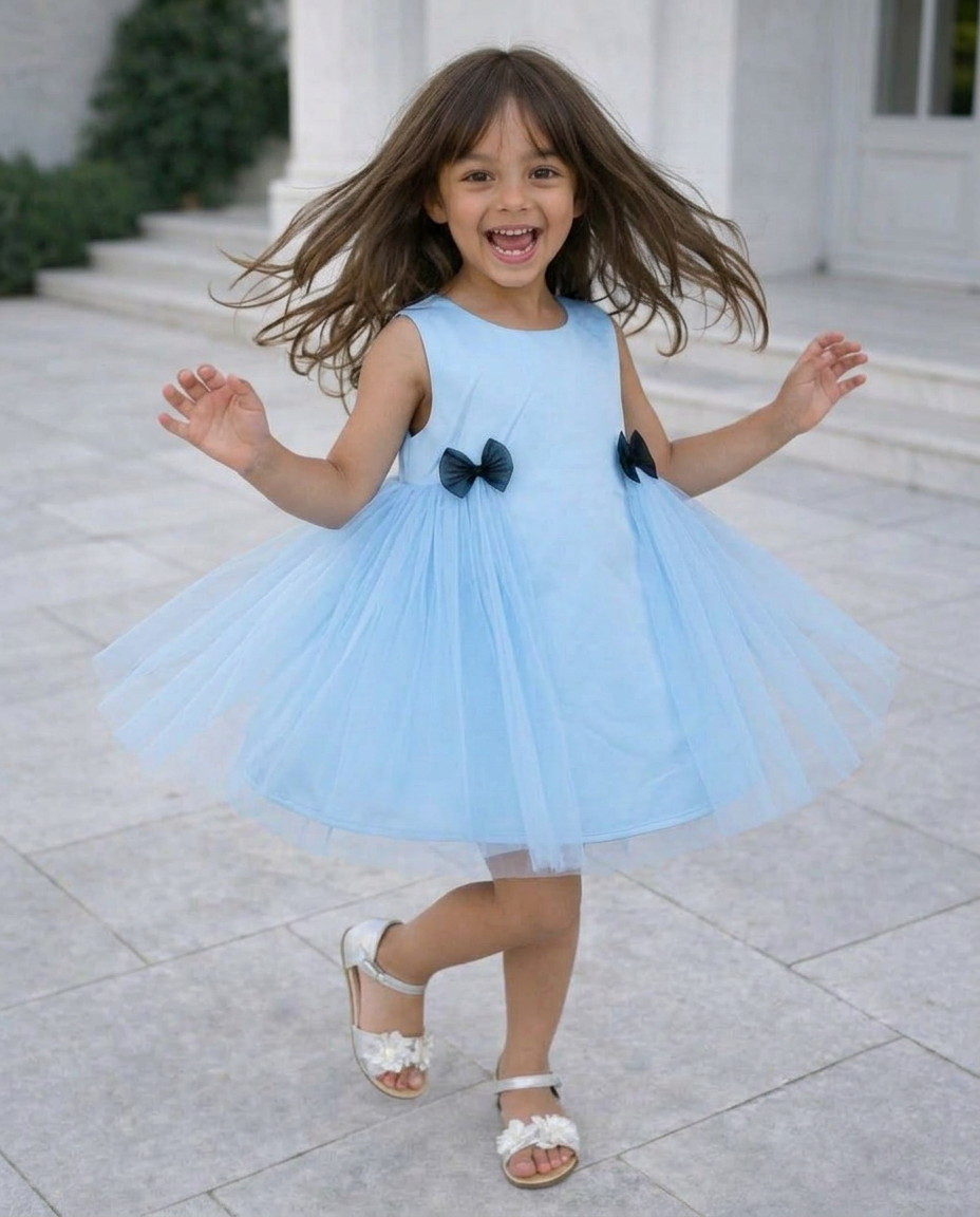 Buy-Bluebell Wings Party Dress-Birthday Dress for Girls - Blue