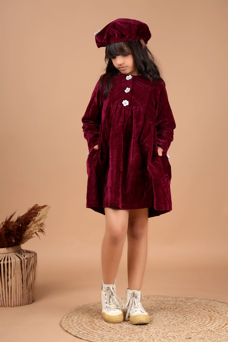 Velvet frocks for kids on sale