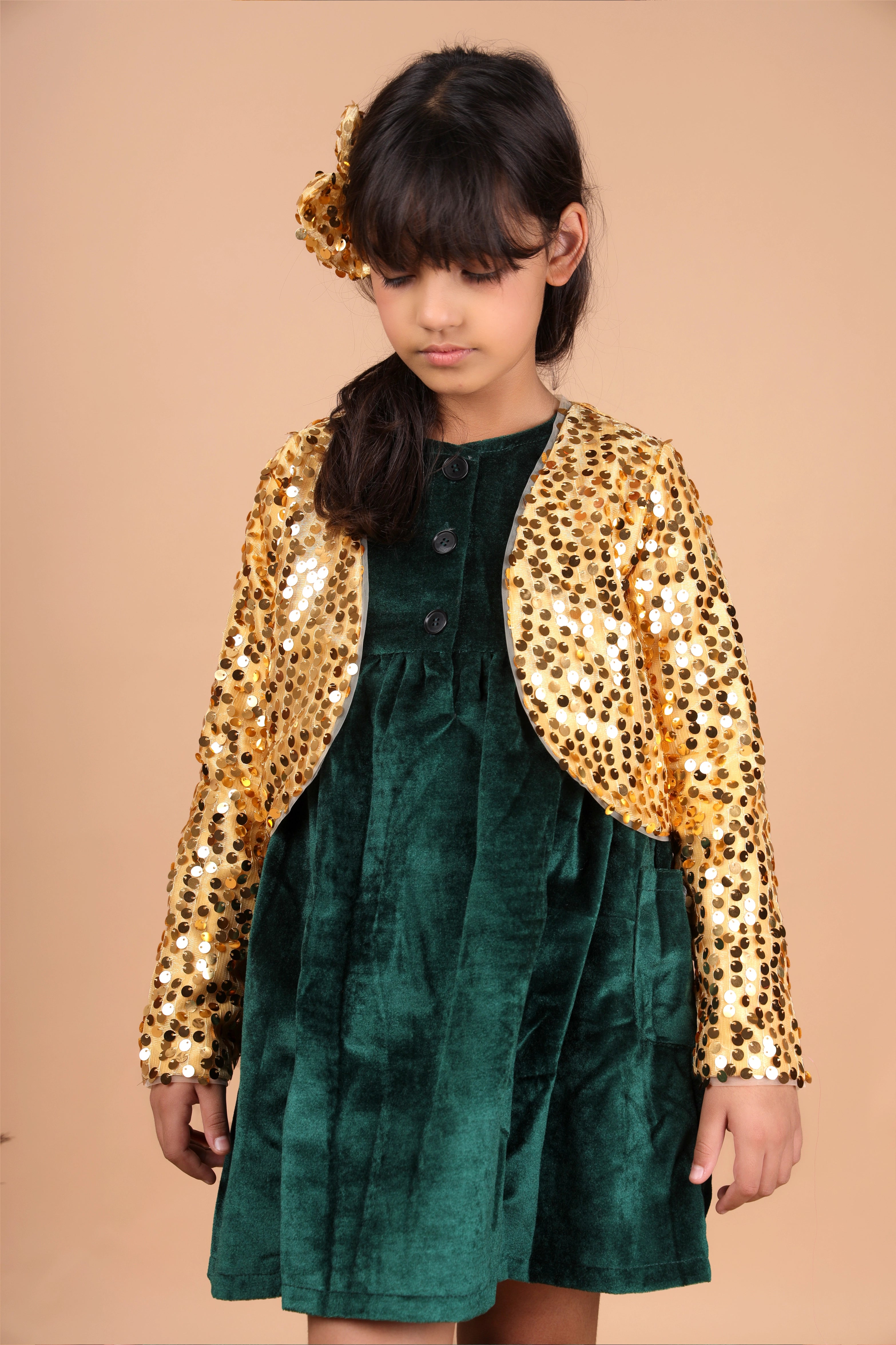 Golden shrug for girl discount
