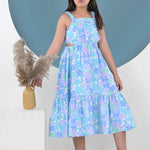 Aqua Floral Maxi Dress