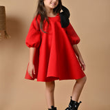 Cherry Puffy Bow Dress