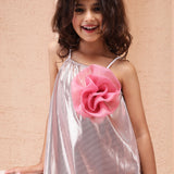 Rose Glow Strappy Tunic Dress