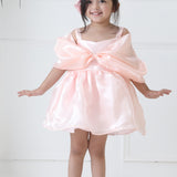Peach Glow Bow Dress