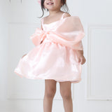 Peach Glow Bow Dress