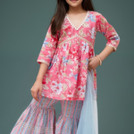 Festive Floral Sharara Set