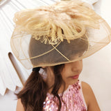 Royal Feathered Golden Fascinator