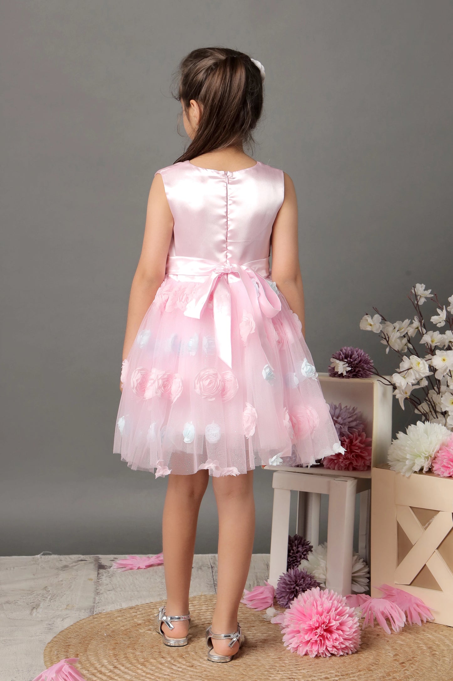 Pink Flower Bouquet Dress