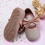 Rosy Glimmer Bow Ballerina