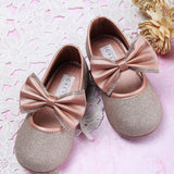 Rosy Glimmer Bow Ballerina
