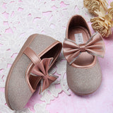 Rosy Glimmer Bow Ballerina