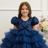 Sapphire Elegance Frilly Frock