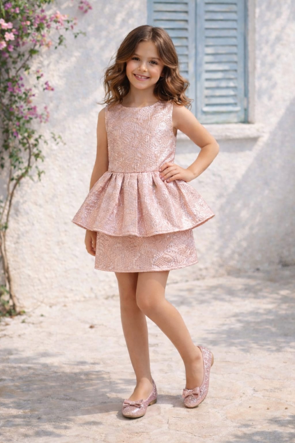 Buy-Pink-Hue Peplum Dress -Dress for Girls - Pink - ForeverKidz Buy-Pink-Hue Peplum Dress -Dress for Girls - Pink - ForeverKidz