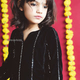 Twinkling Black Velvet Suit