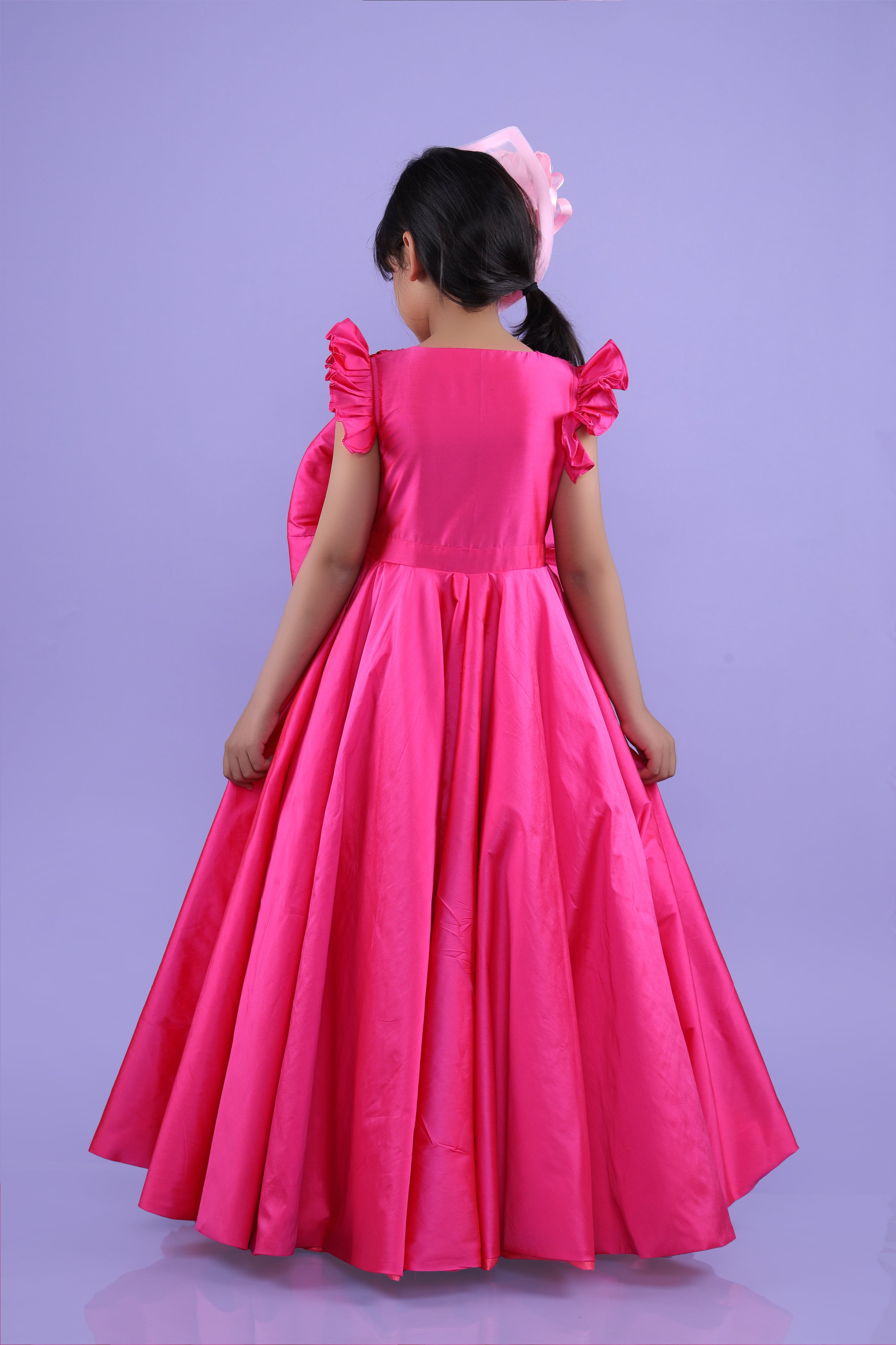 Fashionable Pink Bow Gown