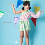 Mint Pops Playsuit with Detachable Sleeve