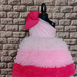 Shades of Pink Ruffled Dress