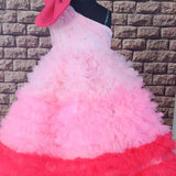Shades of Pink Ruffled Dress