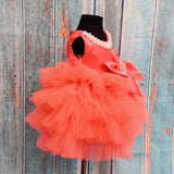 Pearl Blush Ruffle Bow Dress