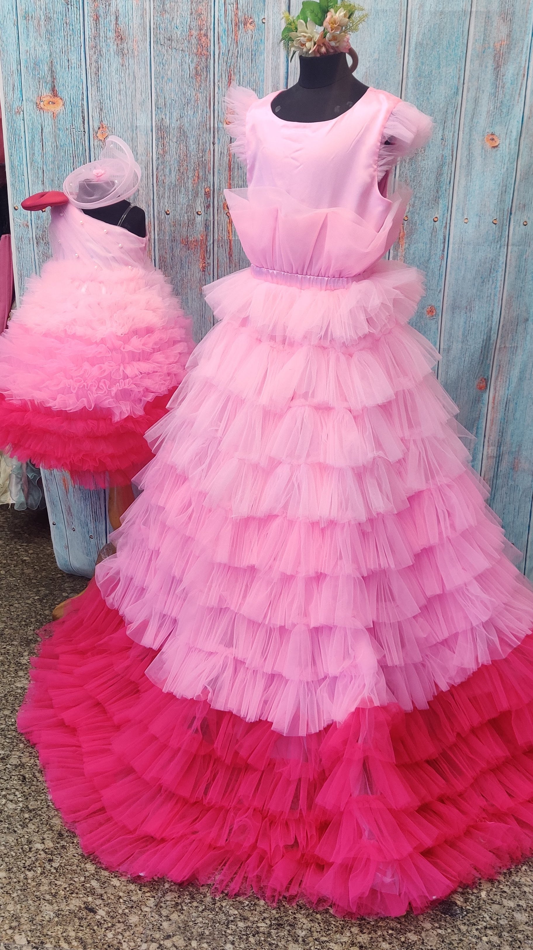 Daughter Twinning Mom And Daughter Ethnic Matching Dresses Mother