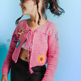Pink Crochet Jacket for Little Girls