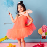 Peachy Litchee Bow Dress