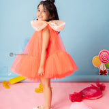 Peachy Litchee Bow Dress