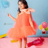 Peachy Litchee Bow Dress
