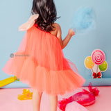 Peachy Litchee Bow Dress