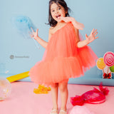 Peachy Litchee Bow Dress