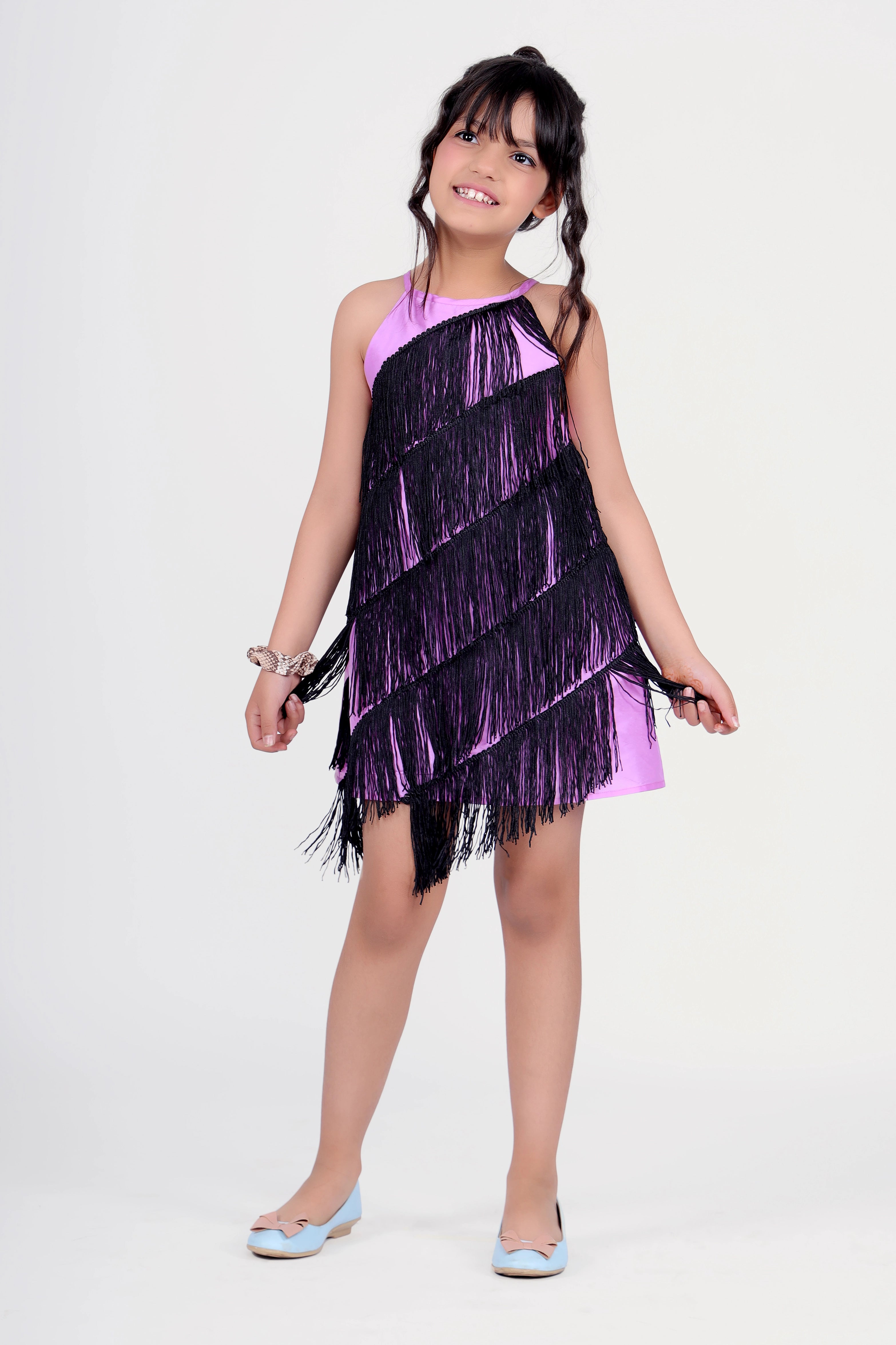 Tunic Dress in Purple Colour