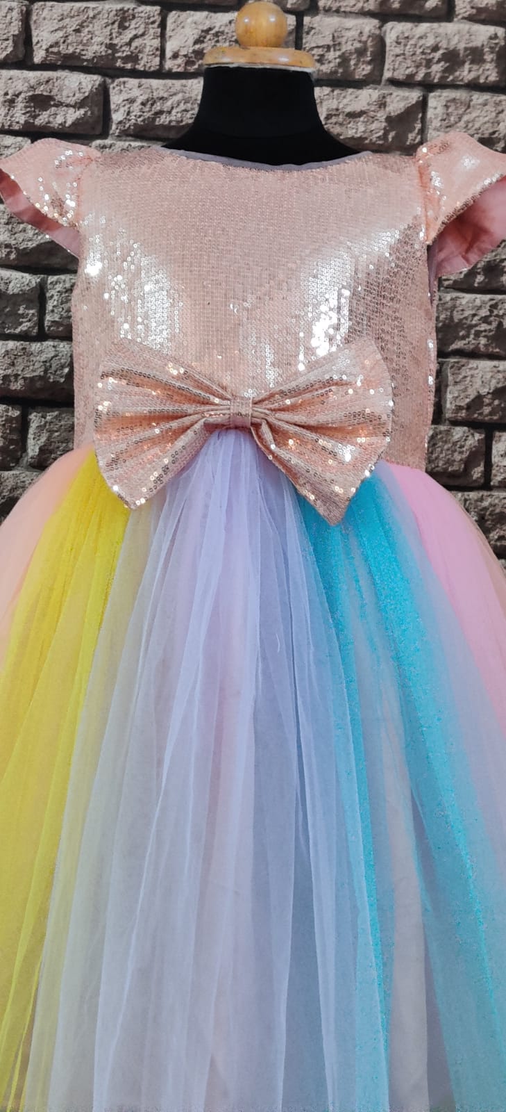 Unicorn Dress with Golden Sequin