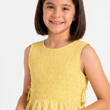 Lime Smocked Top