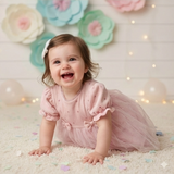 Tiny Rose Ruffle Frock