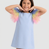 Rainbow Tulle Sleeve Dress