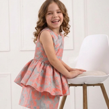 Rose Duchess Peplum Dress
