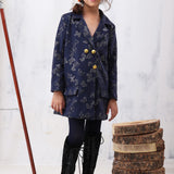 Navy Glam Coat Dress