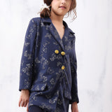 Navy Glam Coat Dress
