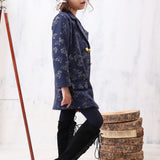 Navy Glam Coat Dress