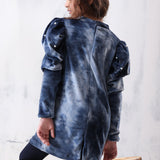 Ocean Mist Pearl Velvet Tunic Dress