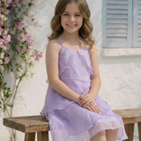 Lavender Bloom Layered Dress