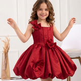 Berry Corset Balloon Frock