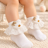 Lace Twirl White Socks