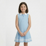 Blue Sleeveless Polo Dress