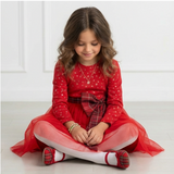 Little Miss Cherry Velvet Frock