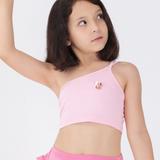 Asymettric Beaded Pink Top